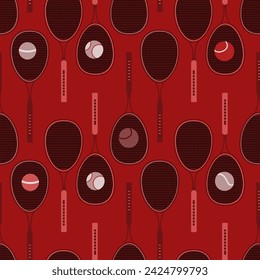 Sports and recreation. Pattern seamless  on a sports theme. Tennis.