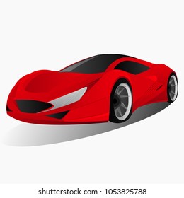 Sports red car