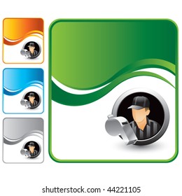 sports referee colored wave background