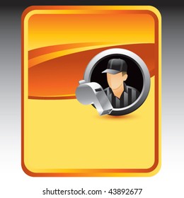 sports referee gold background