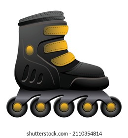 Sports roller skates icon cartoon vector. Kid rollerskate. Sport wheel