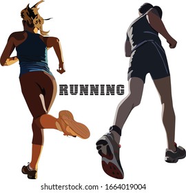 Sports for runners, women who love health.