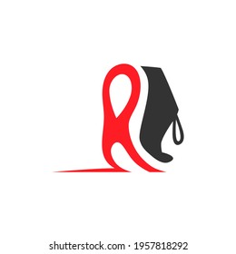 Sports running shoe symbol on white backdrop. Design element