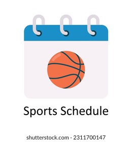 Sports Schedule Vector  Flat Icon Design illustration. Sports and games  Symbol on White background EPS 10 File