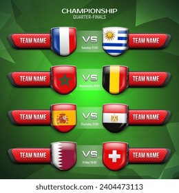 Sports scoreboard with logos of different teams. Vector template for your design.