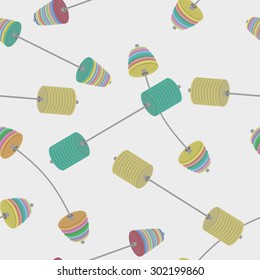 Sports seamless background from a barbell. Vector pattern for bodybuilding and powerlifting