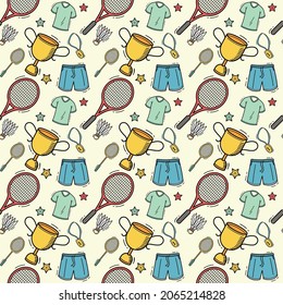 sports Seamless Pattern Design . Vector Illustration.