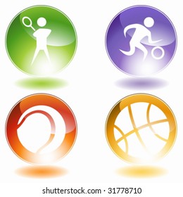 Icono de conjunto de deportes