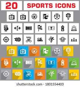 sports set icon, sports icon vector