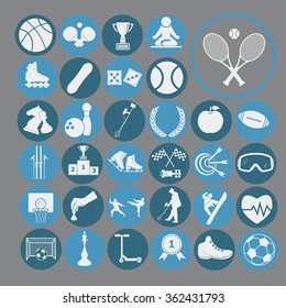 Sports set vector icons