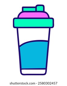 Sports shaker bottle icon isolated vector