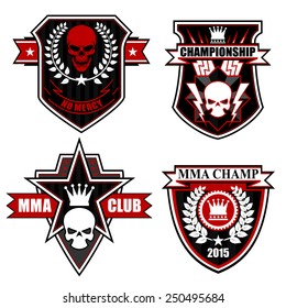 Sports shield emblem set