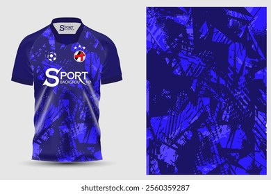 A sports shirt in a dark blue tone with a modern and dynamic pattern that creates an eye-catching appearance. The "S SPORT" logo on the front indicates the brand or manufacturer.