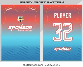 Sports shirt design ready to print - Football shirt for sublimation