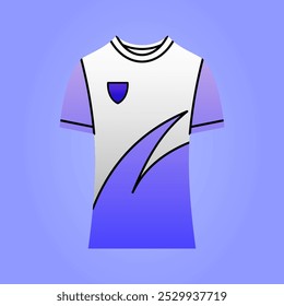 Ilustración de degradado de camisa deportiva para fútbol, baloncesto, pelota de hockey, voleibol, carreras, juegos.