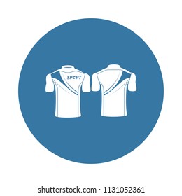 sports shirt icon in Badge style 
