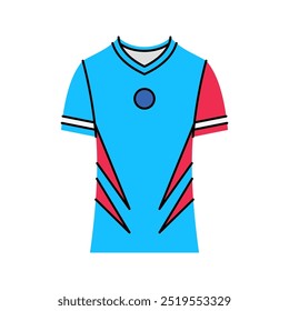 Ilustración de la camisa de los deportes para el fútbol, baloncesto, balón de hockey, voleibol, carreras, juego.
