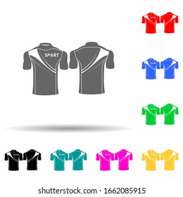 sports shirt multi color style icon. Simple glyph, flat vector of t-shirt icons for ui and ux, website or mobile application