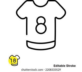 Sports Shirt Vector Line Icon Eps