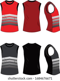 Sports shirt vector template pattern