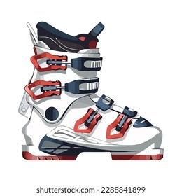 Sports shoe collection for mountain climbing isolated
