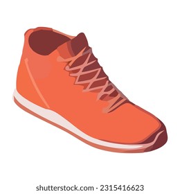 Sports shoe design with shoelace symbol isolated icon isolated