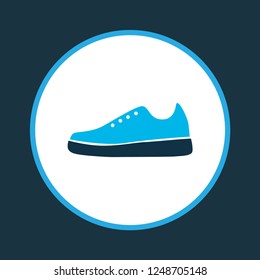 Sports shoe icon colored symbol. Premium quality isolated sneakers element in trendy style.