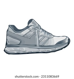 Sports shoe icon with shoelace design vector icon isolated