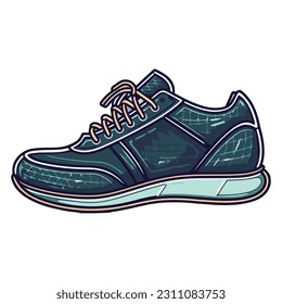 Sports shoe icon with shoelace design vector icon isolated