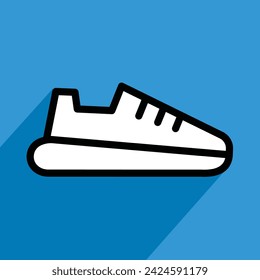 sports shoe, running shoe, icon, vector illustration 