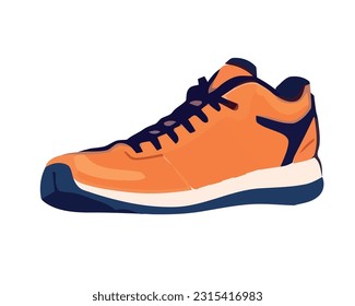 Sports shoe symbol with shoelace design vector icon isolated