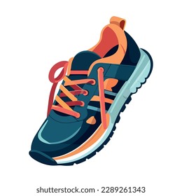 Sports shoe symbolizes healthy lifestyle and activity icon isolated