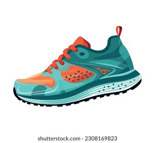 Sports shoe symbolizes healthy lifestyle icon isolated