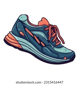 Sports shoe vector for athletic activities icon isolated