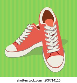 sports shoes - flat design vector 