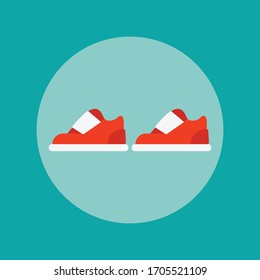 Sports shoes icon vector. Flat style. Vector illustration