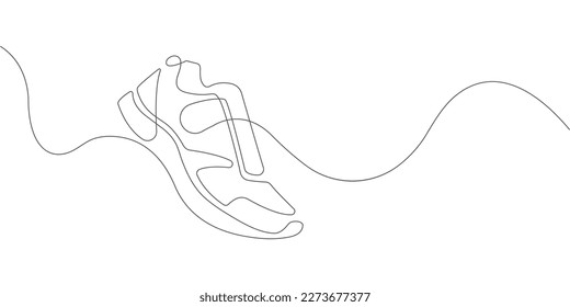 Sports shoes in a line style. Sneakers Vector . Sketch sneakers for your creativity.Shoe advertising .