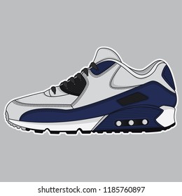 sports shoes poster design, vector EPS 10