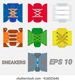 sports shoes.  running shoes, background, vector illustration