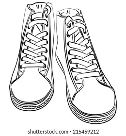 sports shoes, vector