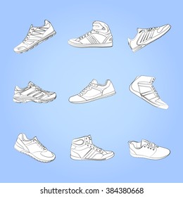 Sports shoes. vector