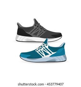 Sports shoes. Vector