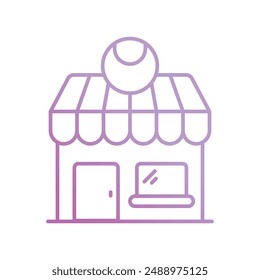 sports shop icon with white background vector stock illustration