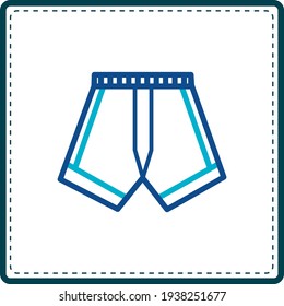 sports, shorts in blue lines. white background vector image