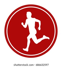 sports sign icon man sprinter runner running