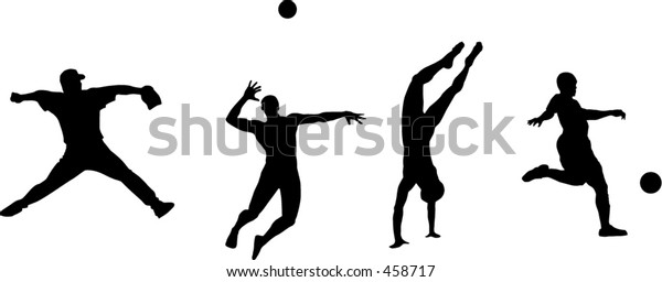 Sports Silhouette Stock Vector (Royalty Free) 458717