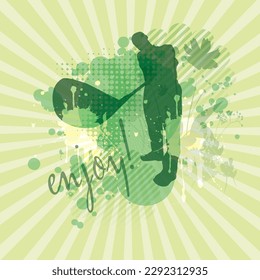 Sports silhouette vector illustration background