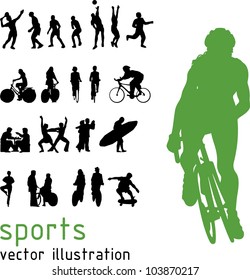 Sports silhouettes.