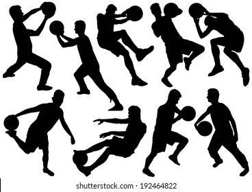 Illustration Athlete Silouettes Vector Stock Vector (Royalty Free) 7616026