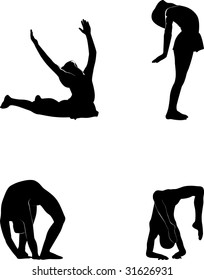 sports silhouettes vector